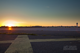 Blick auf die Landebahn am ehemaligen Flughafen Berlin-Tempelhof